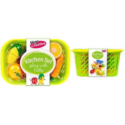 Set de bucatarie - cos de cumparaturi Nella - cu fructe si legume MegaCreative 452167 3 ani
