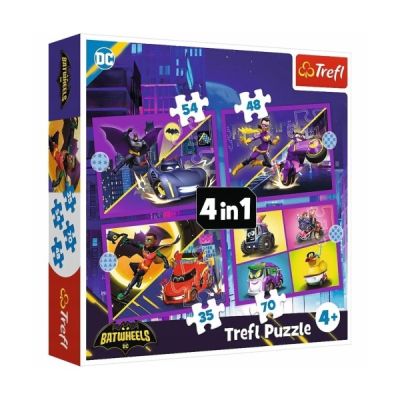 Puzzle 4in1 Batwheels Trefl