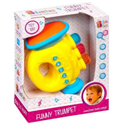 Jucarie bebelusi cu sunete si luminii trompeta Bam Bam 359911 18 luni