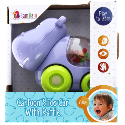 Jucarie bebelusi zornaitoare masinuta hipopotam Bam Bam 515231 6 luni