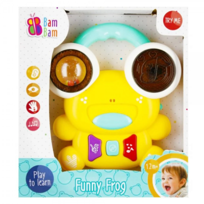 Jucarie bebelusi cu sunete si lumini broasca interactiva Bam Bam 515075 12 luni