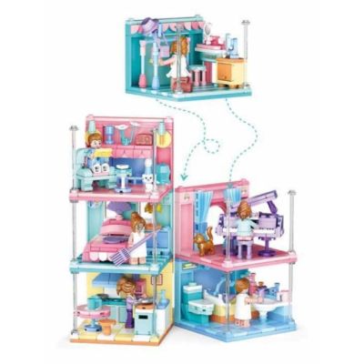 Joc de constructie Mini meserii 6 modele pvc Sluban M38-B0757 30. 5x19. 7x15. 1cm