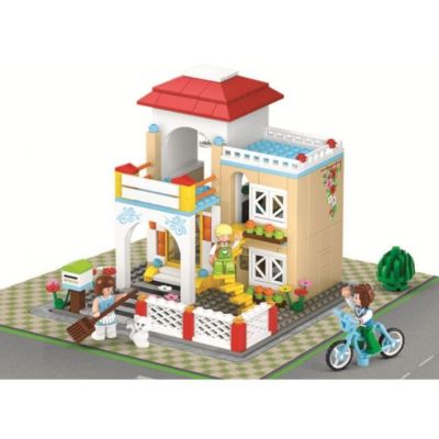 Joc de constructie Dulce casa pvc Sluban M38-B0533 380 piese 38x28. 5x6. 7cm