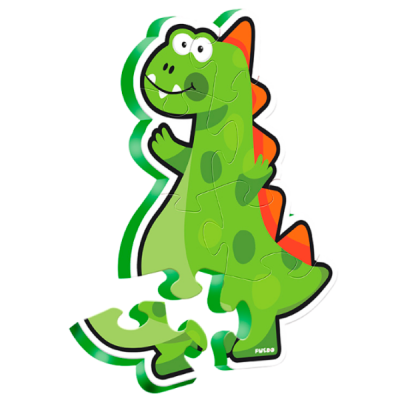 PUZZLE DIN SPUMA EVA MAXI CU 10 PIESE VERDE PUEDO