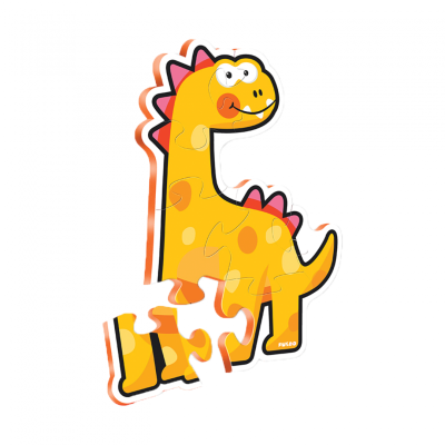 PUZZLE DIN SPUMA EVA MAXI CU 10 PIESE PORTOCALIU PUEDO