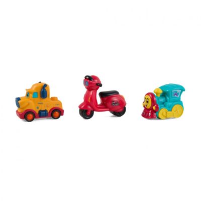SET 3 VEHICULE ACTIONATE PRIN INERTIE- MASINUTA  SCUTER  TREN MOMKI