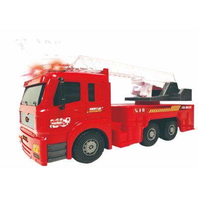 VEHICULE CU LUMINI SUNETE SI FRICTIUNE SCARA 1/6 53 CM AUTOSPECIALA POMPIERI ROSIE