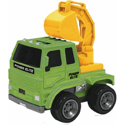 VEHICULE CU FRICTIUNE SCARA 1/43 10CM EXCAVATOR VERDE