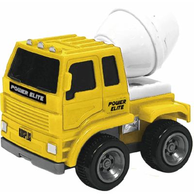 VEHICULE CU FRICTIUNE SCARA 1/43 10CM BETONIERA GALBENA