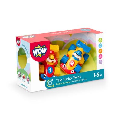 Jucarie pentru copii Set masini de curse The Turbo Twins WOW Toys
