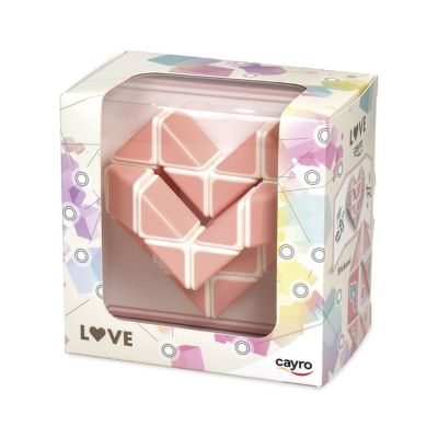 Puzzle logic sarpe in forma de inima 3D roz cu colectie de stickere tematice Cayro