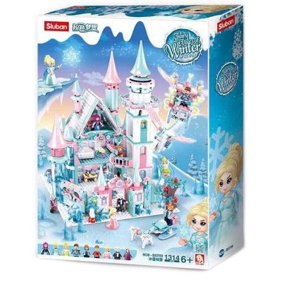 Set de constructie Girl\'s Dream, 1324 piese, Castelul de gheata - Sluban