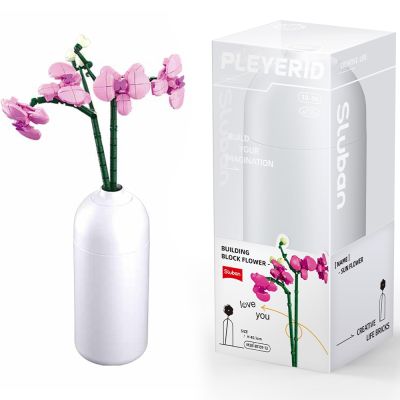 Set de Constructie Flowers, 261 piese, Orhidee - Sluban
