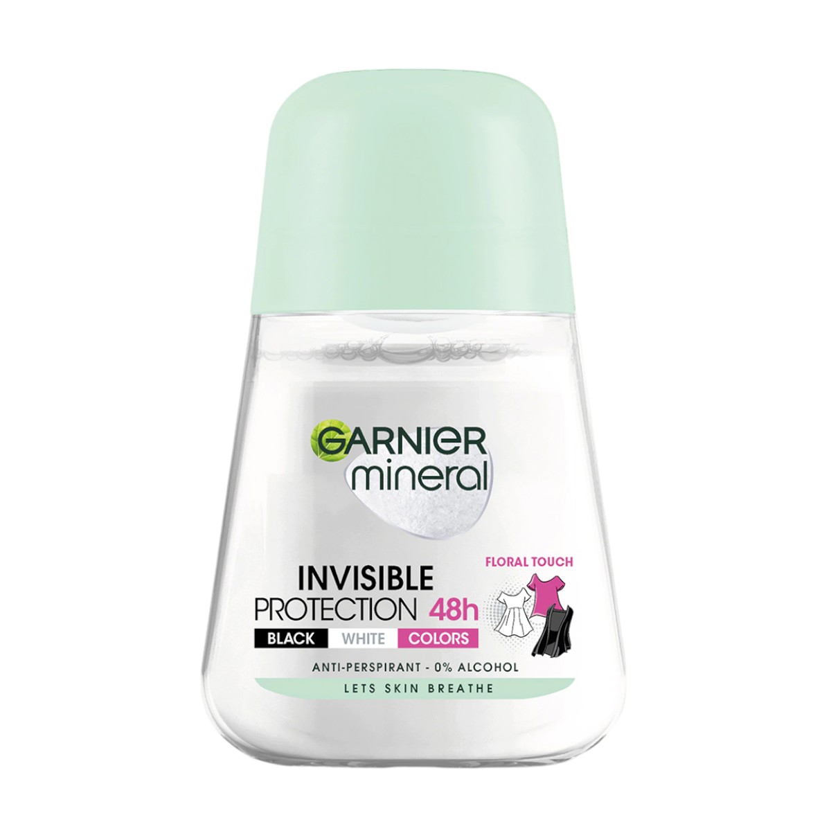 GARNIER AP DEO ROLL-ON INVISIBLE B&W 48H FLORAL TOUCH 50ML