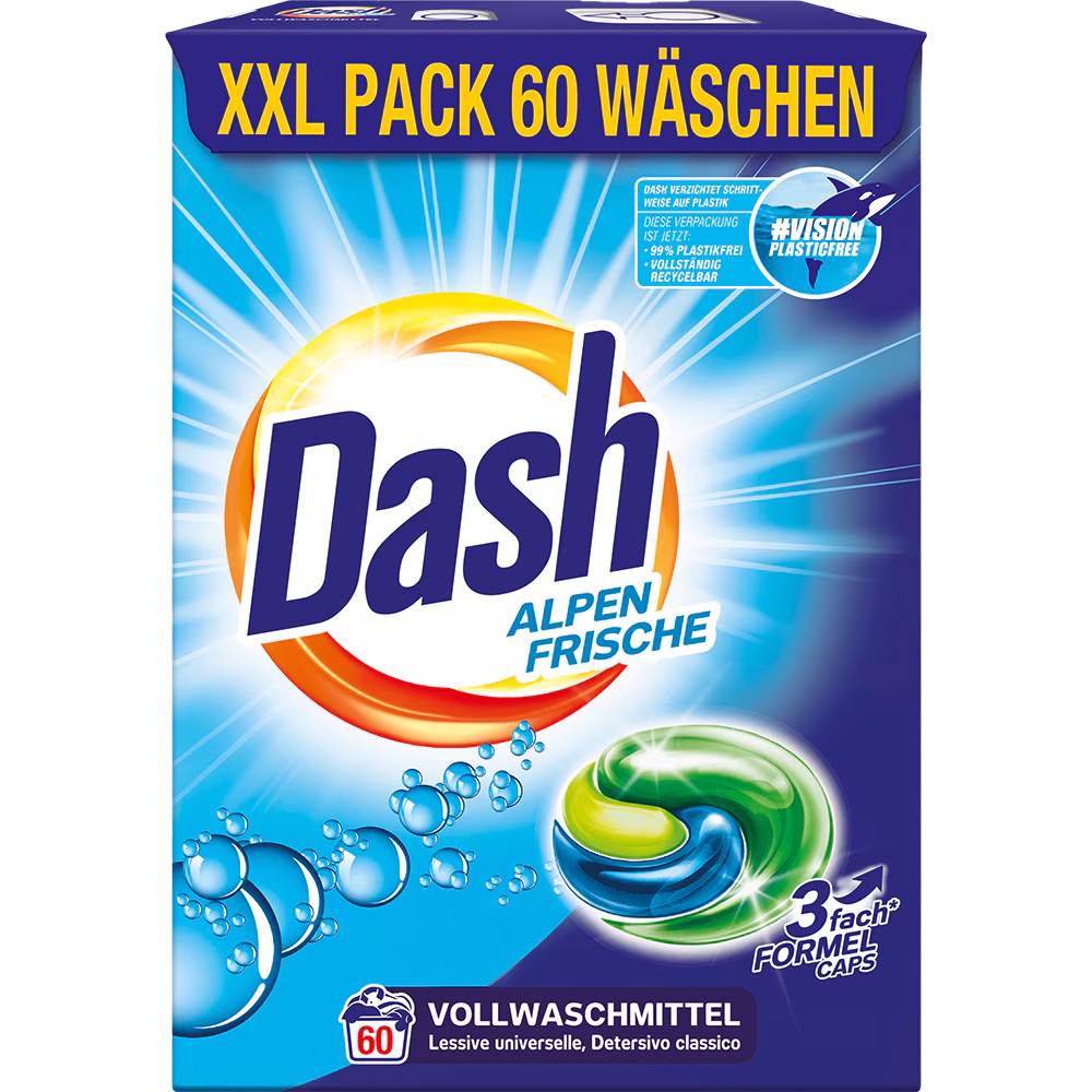 DASH 3IN1 DETERGENT CAPSULE 60BUC ALPEN FRISCHE