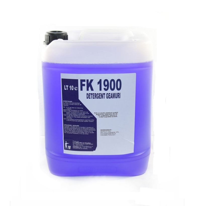 Detergent profesional pentru geamuri FK1900, 10 l, Aba