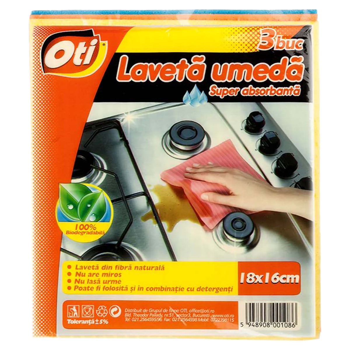 OTI LAVETA UMEDA SUPER ABSORBANTA 18X16CM 3BUC/SET 040108