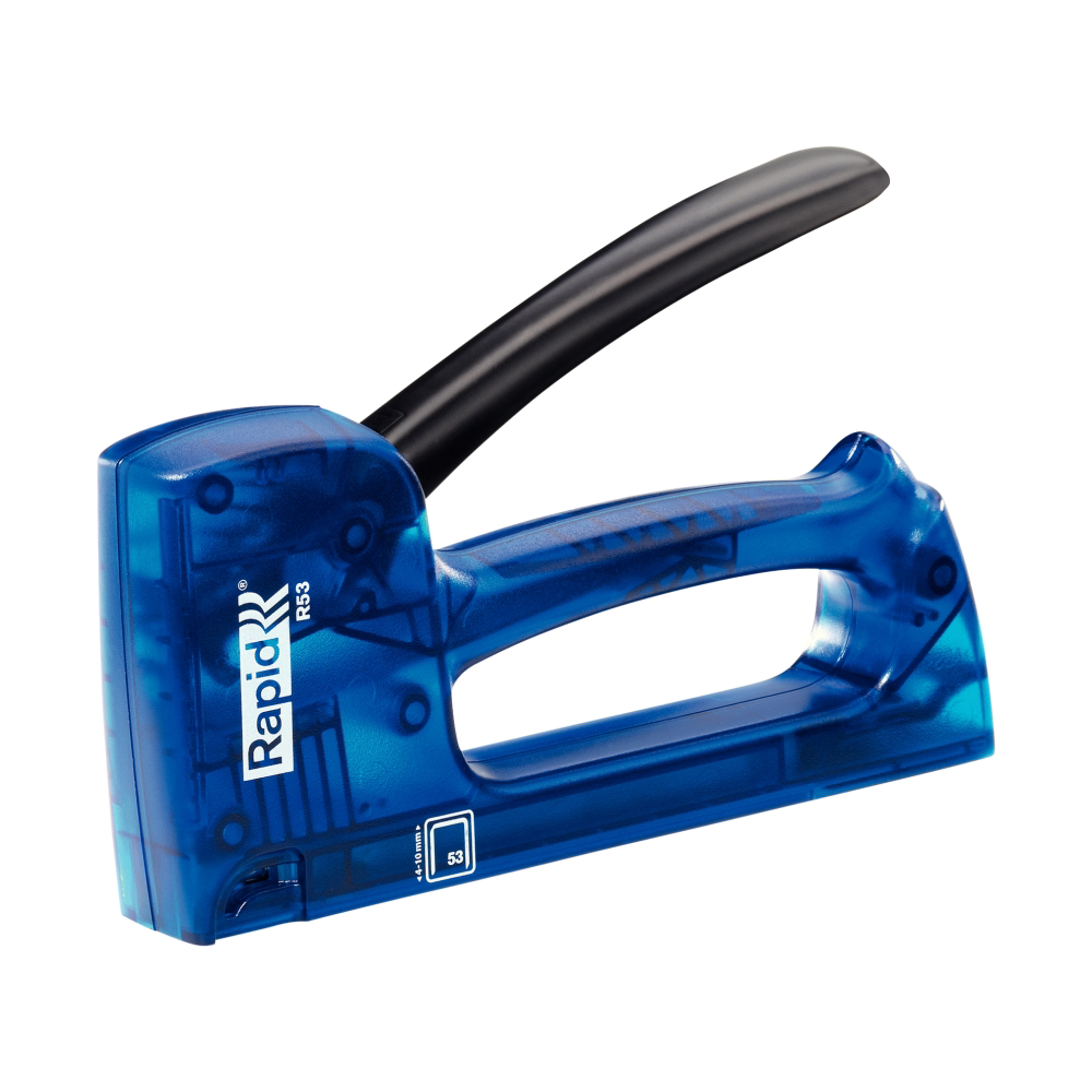 Rapid 20443830, capsator manual R53E, maner ergonomic si piesele de uzura interioare din otel, functional cu capse No. 53, 4-10 mm
