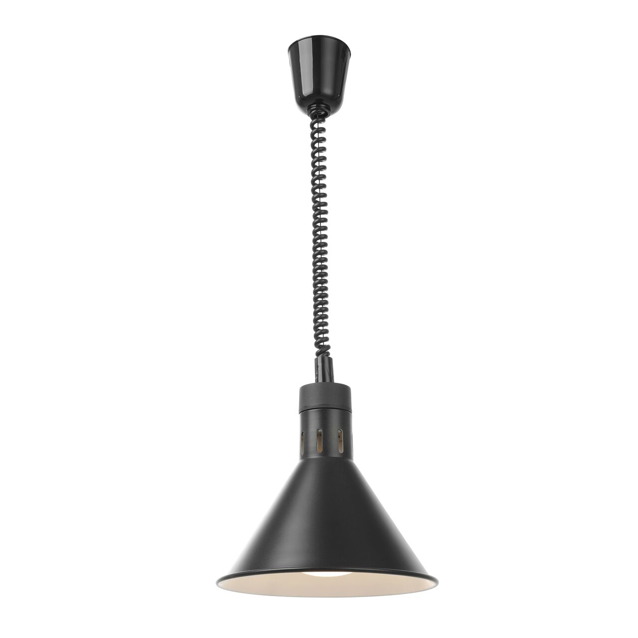 Lampa incalzire infrarosu conica pentru pastrarea la cald a alimentelor 250 W -Hendi, Negru, 275x(H)250 mm