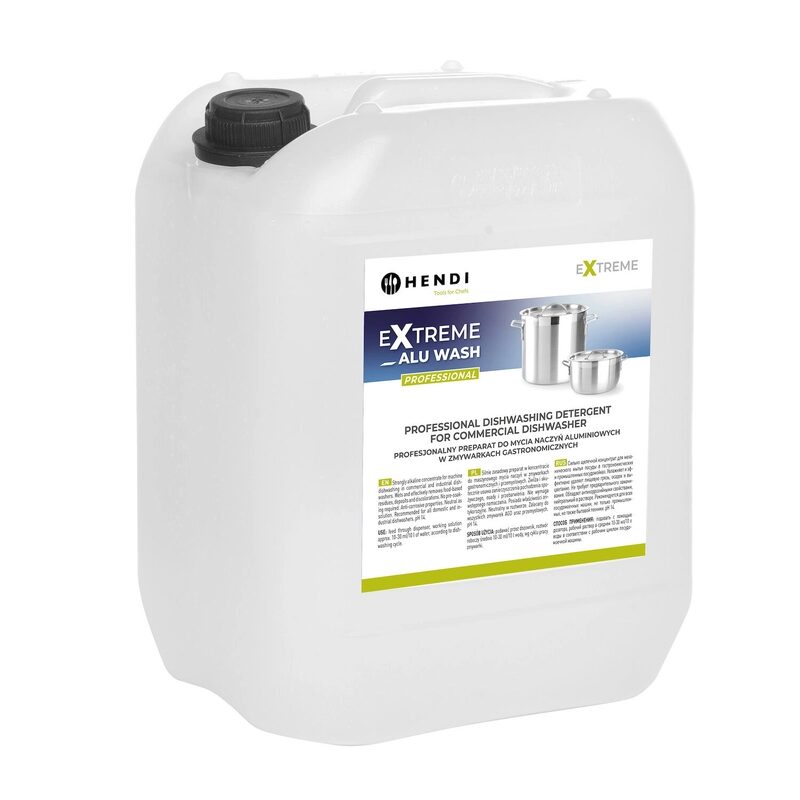 Detergent profesional pentru spalarea veselei de aluminiu pentru masinile de spalat vase Hendi, 20 L