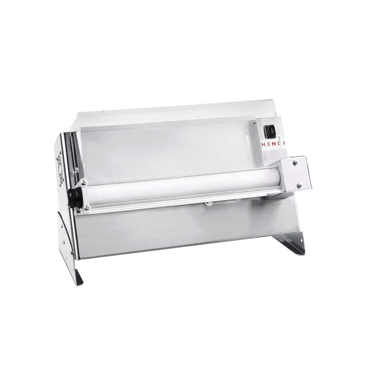 Aparat electric pentru formatare aluat de pizza sau paste, Hendi 300, 1 Rola, 250 W diametru disc aluat de la 14 cm pana la 30 cm 480x335x(H)430mm