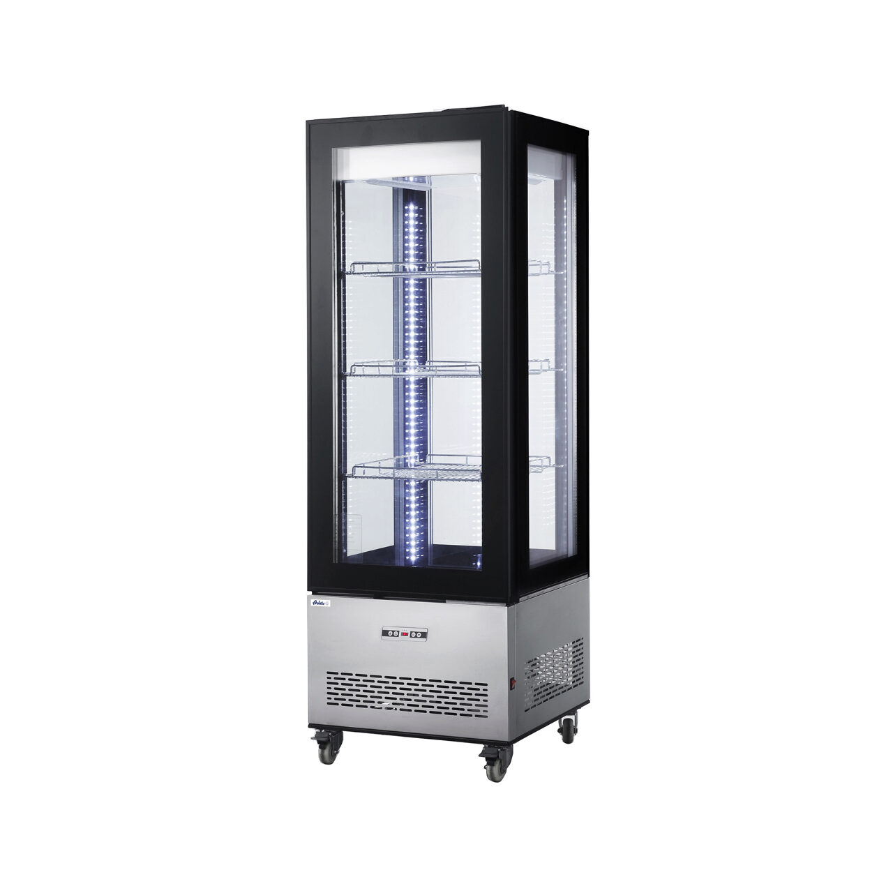 Vitrina frigorifica de prezentare interval temp. 2?/6?C, 500 W, corp inox, ARKTIC by Hendi, 850x650x(H)1908 mm, Clasa energetica C