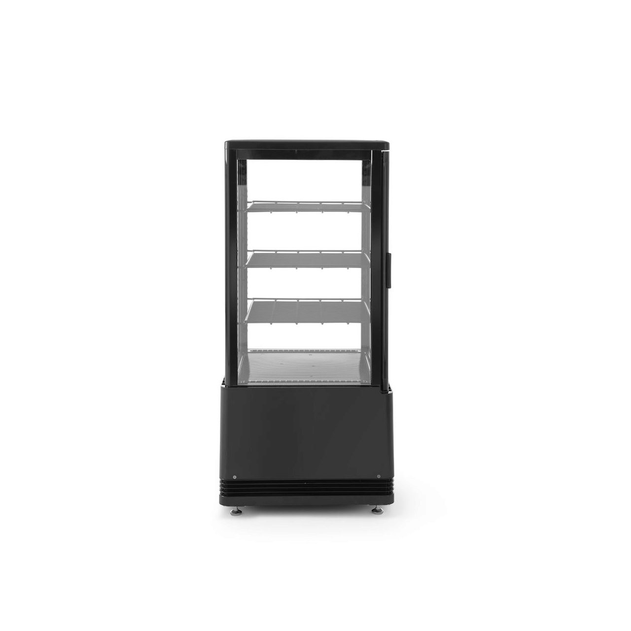 Vitrina rece pt prezentare, Negru, 68 lt, interval temp 2-6 gr C, 170 W, 3 rafturi reglabile pe inaltime, ARKTIC by Hendi, 452x406x(H)891 mm, Clasa energetica C