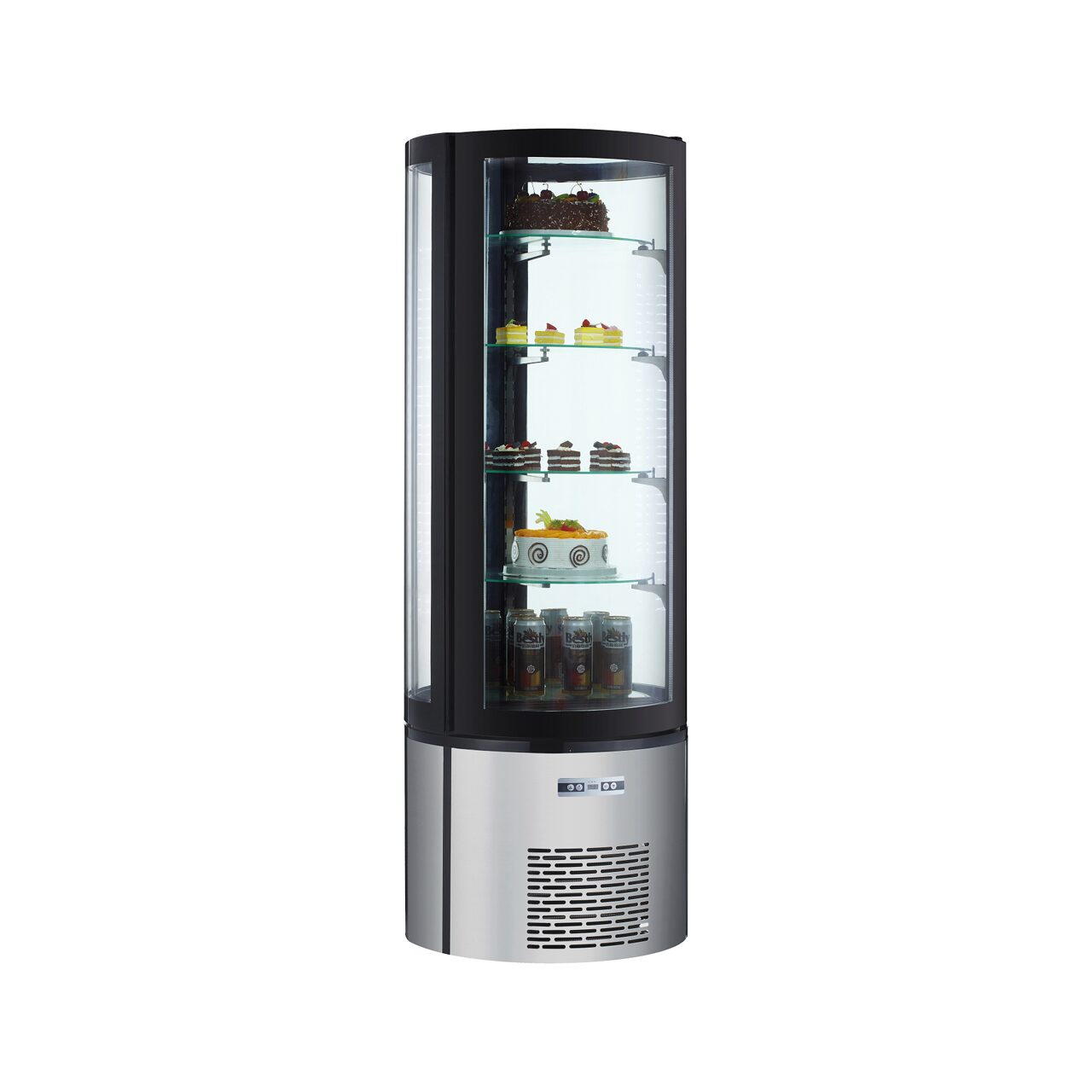 Vitrina frigorifica de prezentare interval temp. 2/6 gr. , 460 W 360 l corp inox, ARKTIC by Hendi, 680x(H)1750, Clasa energetica C