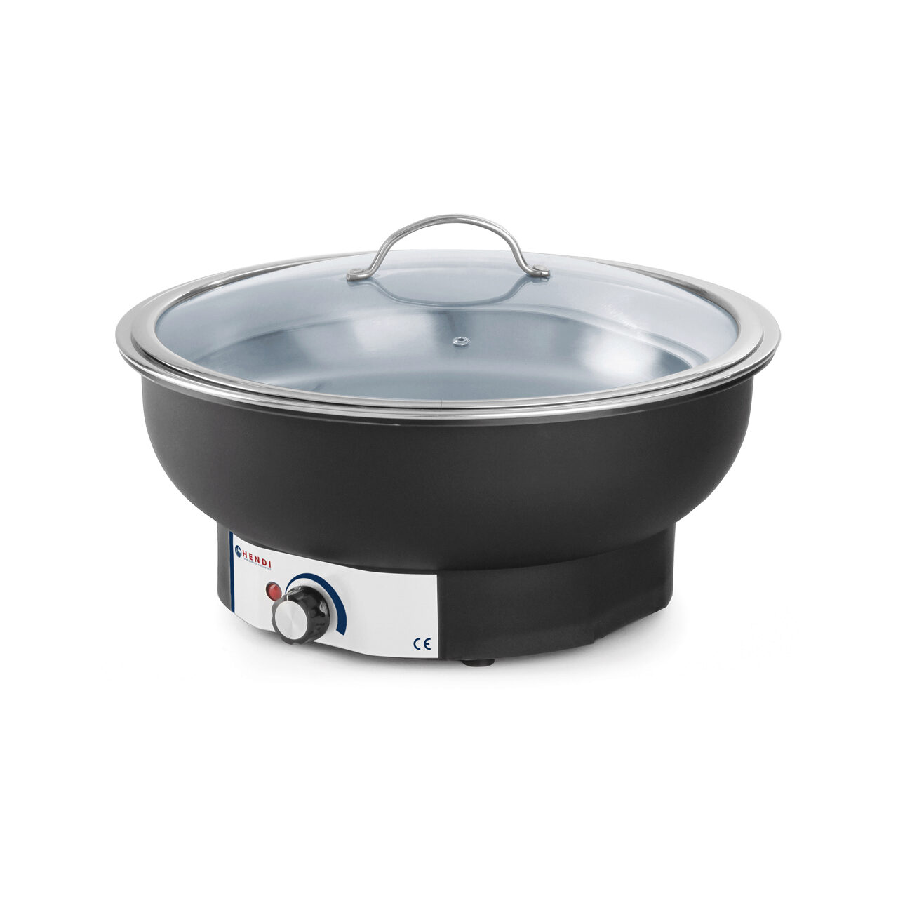 Chafing dish electric rotund, termostat 0-85 gr C, 405x(H)248 mm, 500W, Hendi Tesino