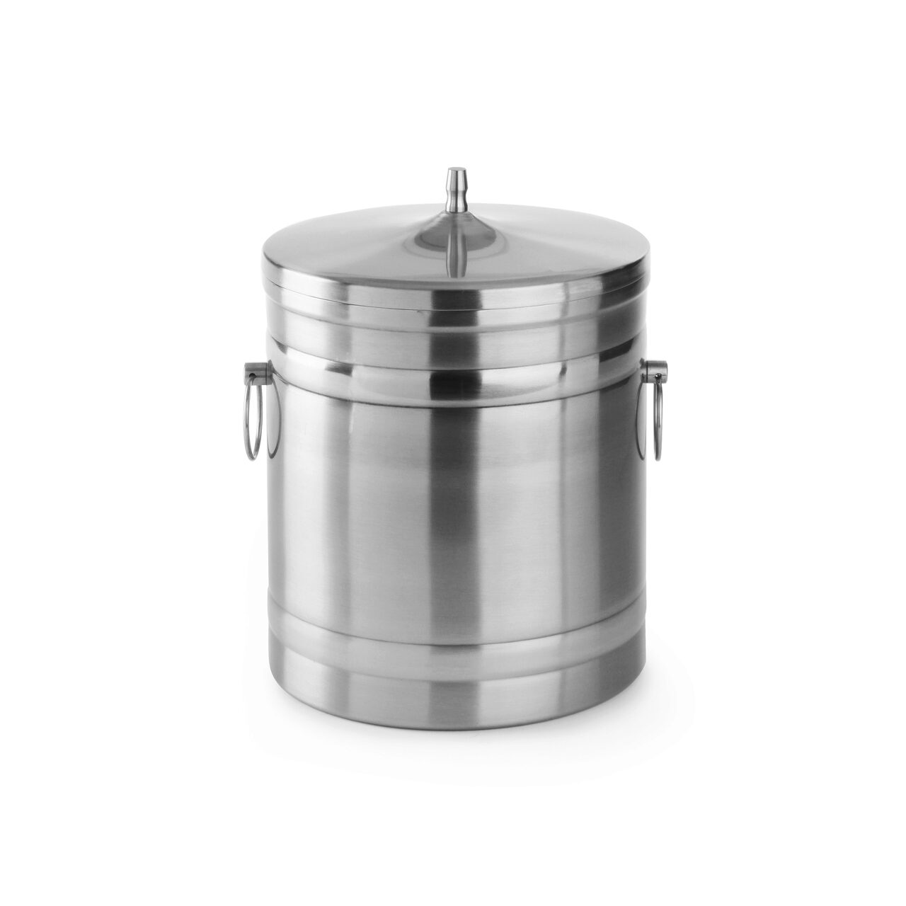 Container pentru gheata cu pereti dubli si capac, 20x(H)23 cm, 5 lt, inox, Hendi