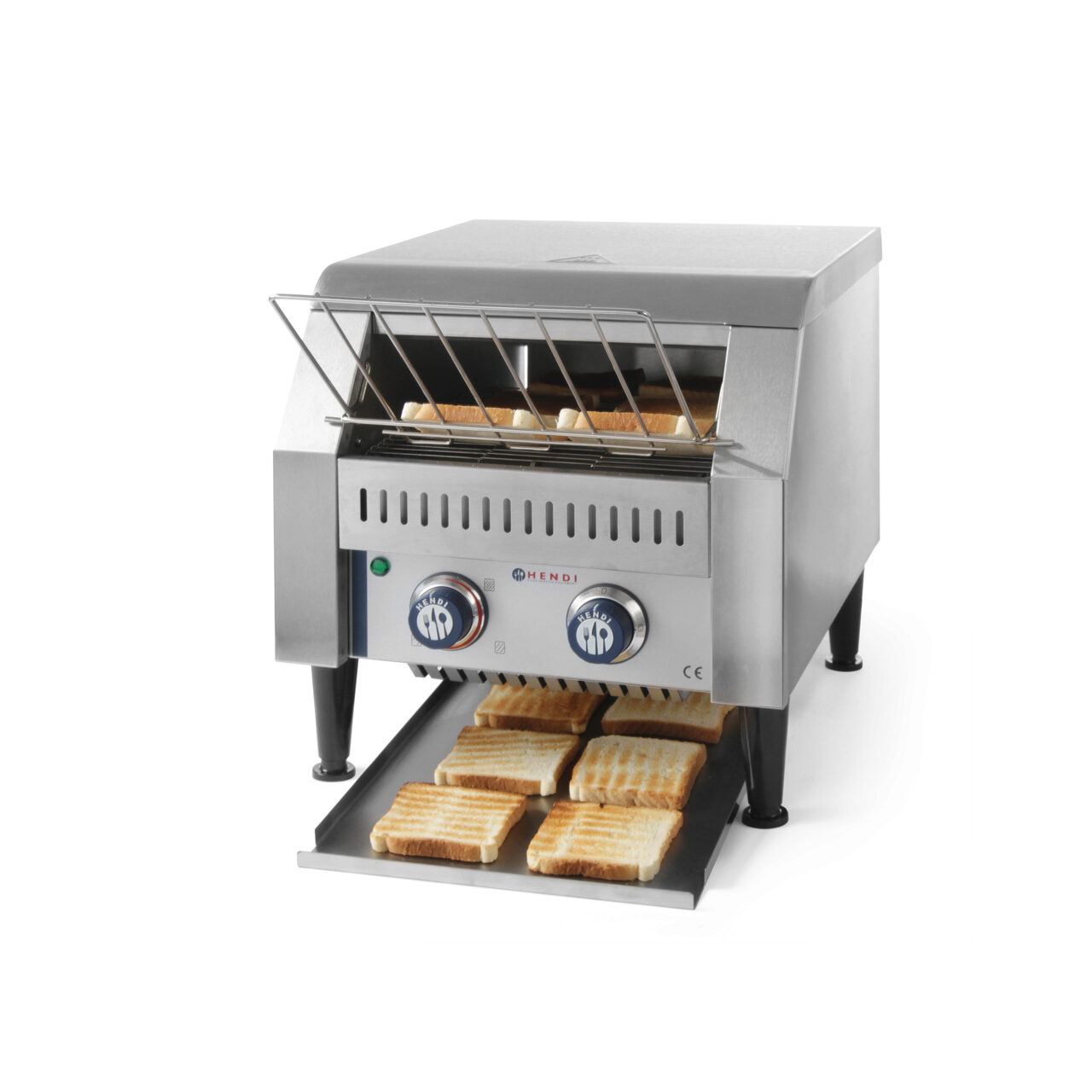 Toaster / prajitor paine profesional tip tunel, 2240 W, corp inox, Hendi, 418x368x(H)387 mm