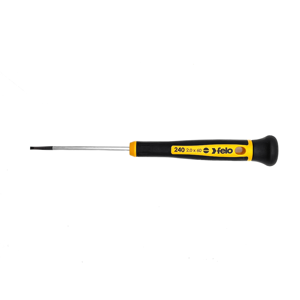 Felo 24020160, Surubelnita de precizie cu varf drept 2.0x0.4x60mm