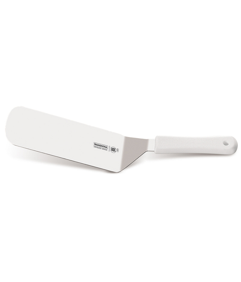 Spatula, inox, maner culoare alba, lungime 433mm