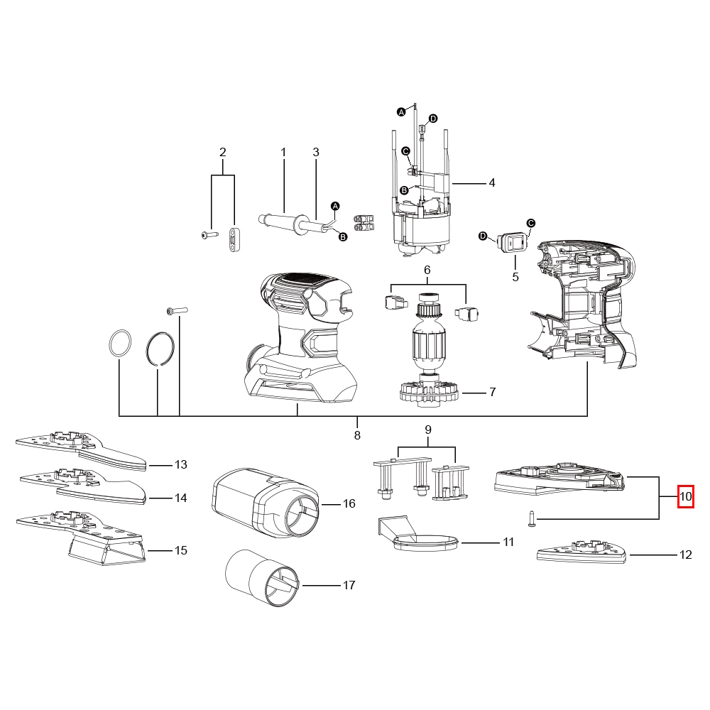 SKIL 2826592001, Kit placa de baza pentru slefuitorul cu zgomot si vibratii reduse 7261