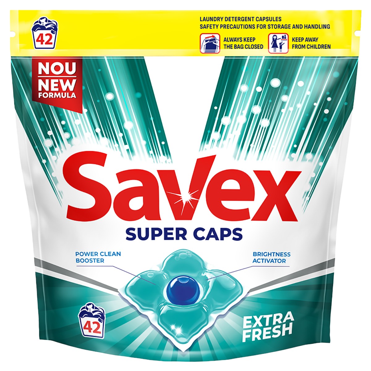 SAVEX SUPER CAPS DETERGENT CAPSULE 42BUC EXTRA FRESH