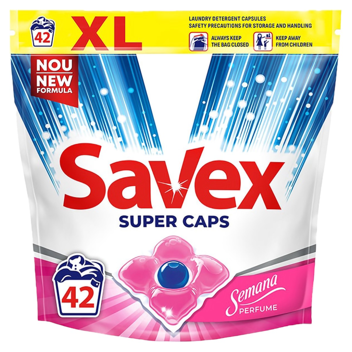 SAVEX SUPER CAPS DETERGENT CAPSULE 42BUC SEMANA PERFUME