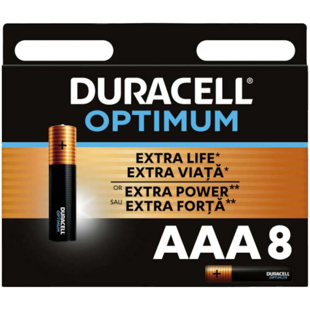 DURACELL OPTIMUM BATERII AAA 8BUC