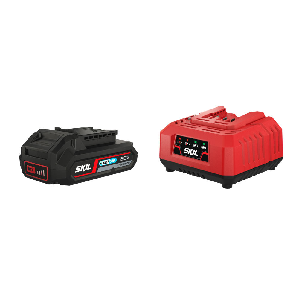 SKIL 3116 AA, Set incarcator si acumulator Li-Ion 20V Max, 2.0Ah, PWRCORE 20, indicator LED