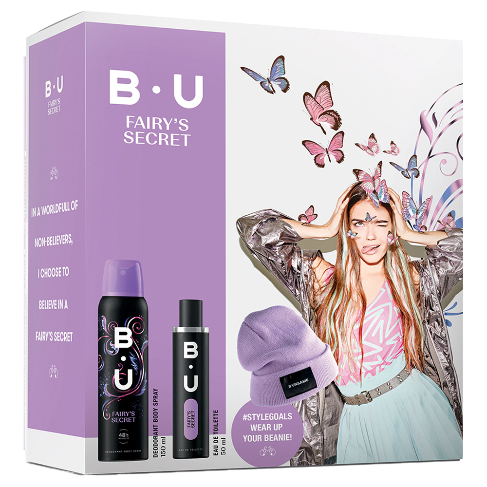B.U. FAIRYS SECRET EDT50+DEO SPRAY150+CACIULA SET CADOU