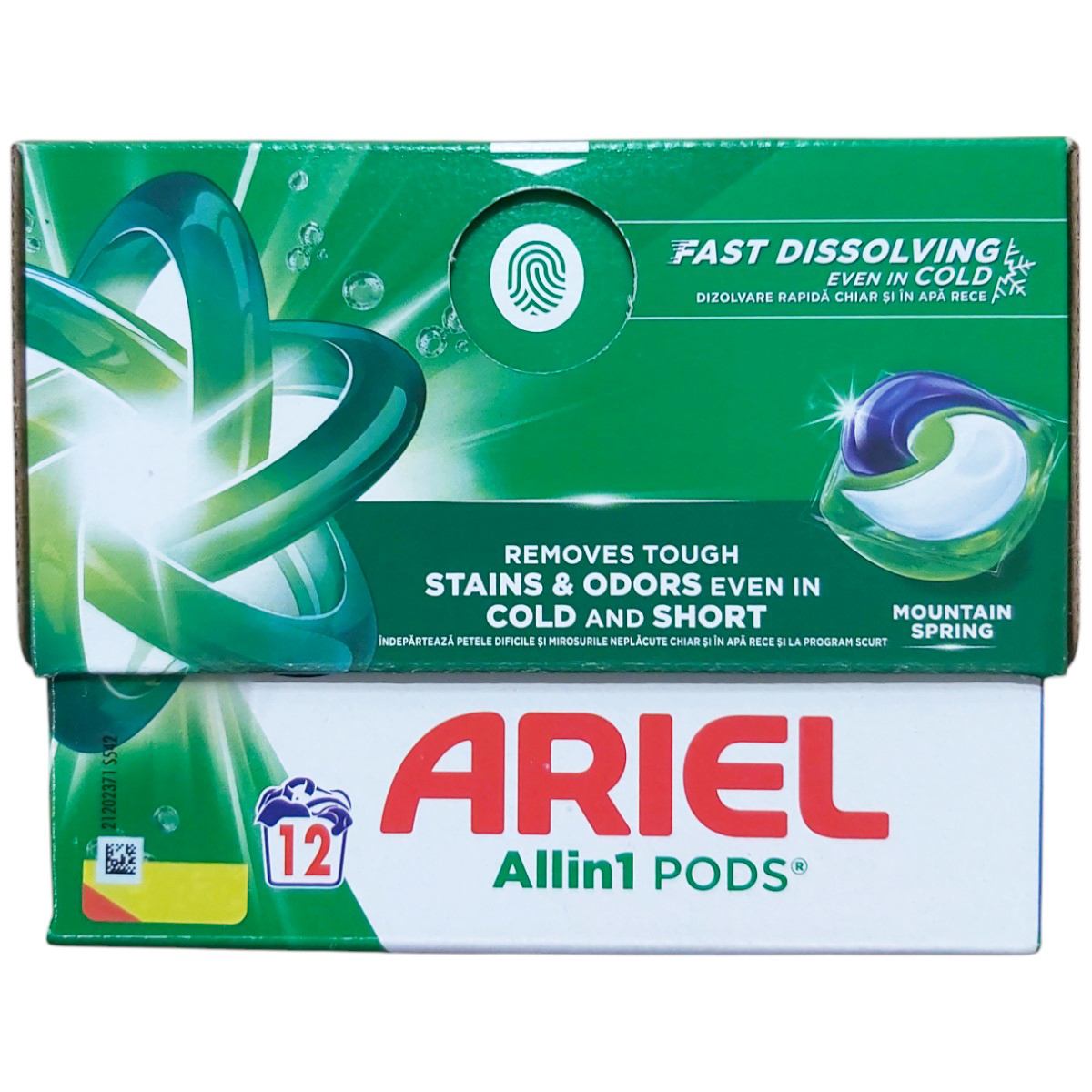 ARIEL ALLIN1 PODS DETERGENT CAPSULE 12BUC MOUNTAIN SPRING