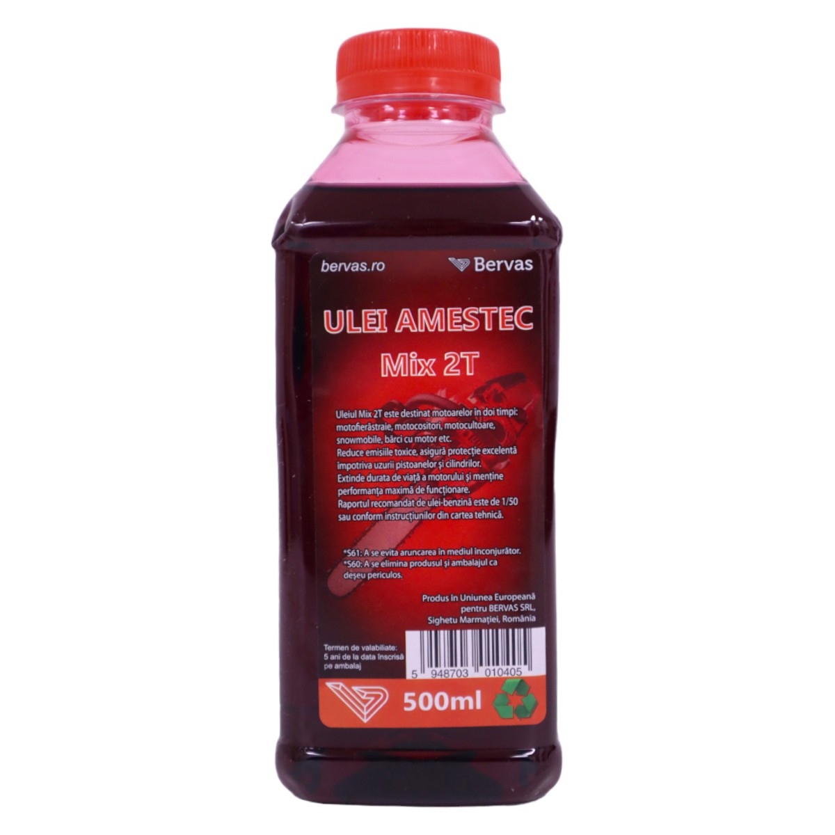 BERVAS ULEI AMESTEC MIX 2T ROSU 500ML