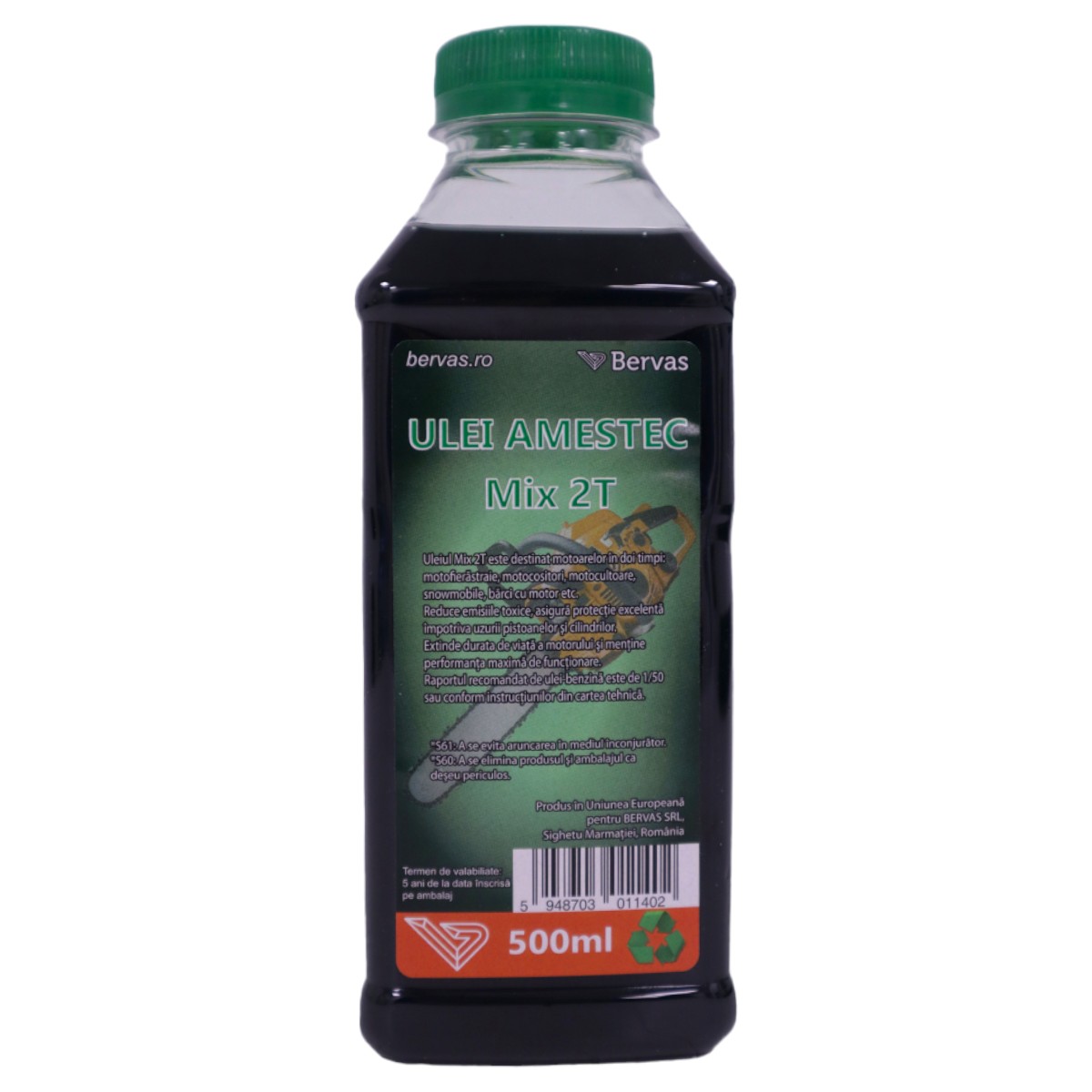 BERVAS ULEI AMESTEC MIX 2T VERDE 500ML