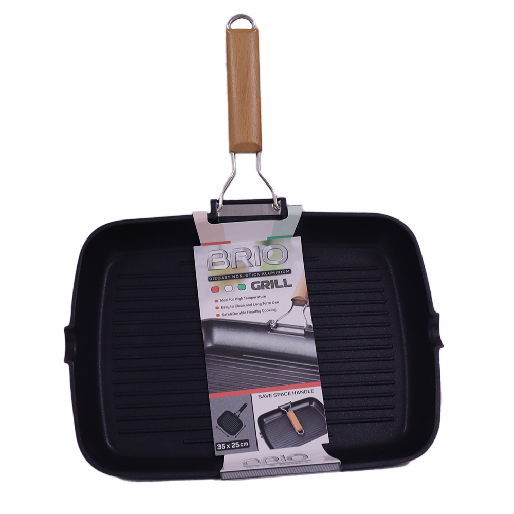 BRIO TIGAIE GRILL CU MANER PLIABIL 35X25CM 104209