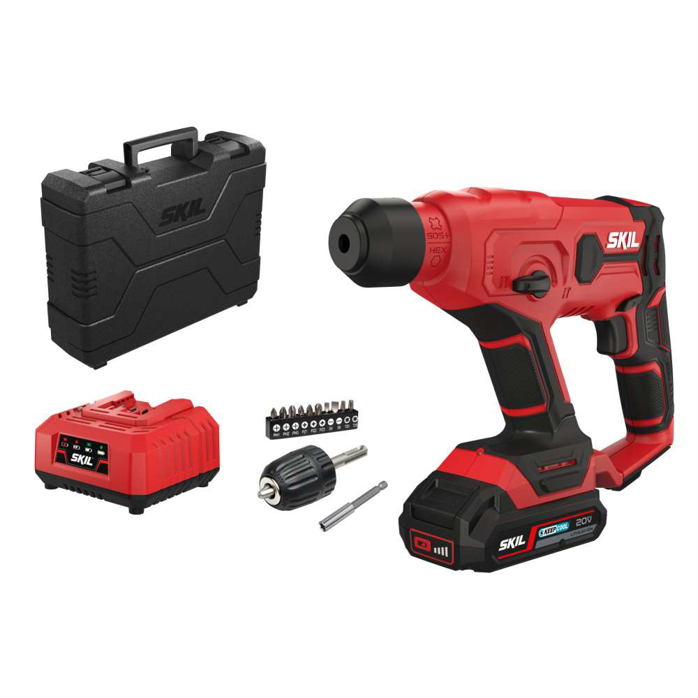 SKIL 3810 GB Rotopercutor cu acumulator RH1E3810GB, 3 in 1, SDS+, 1J, 0-900 rpm, 1x Accu 2.0Ah, + accesorii incarcator si geanta