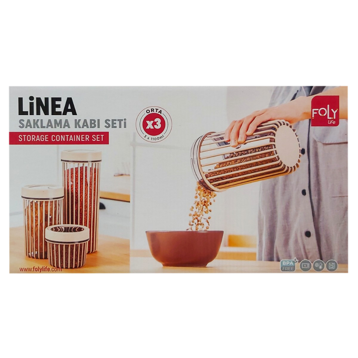 SET 3 CUTII CONDIMENTE ROTUNDE 1.1L BNM 4191