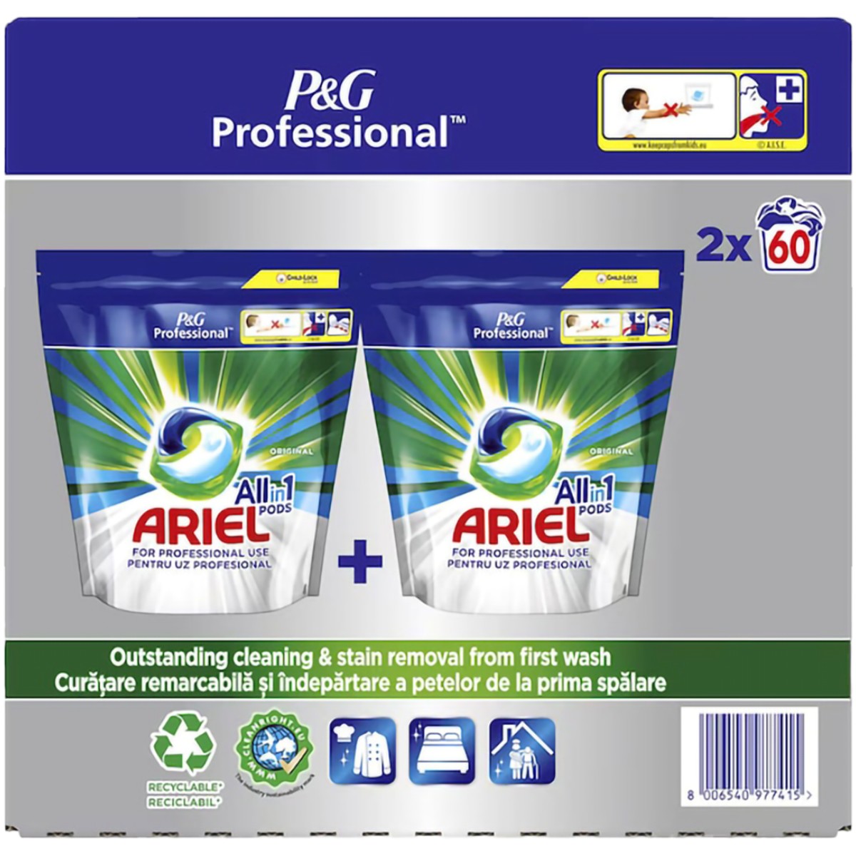 ARIEL ALLIN1 PODS DETERGENT CAPSULE 2X60BUC ORIGINAL
