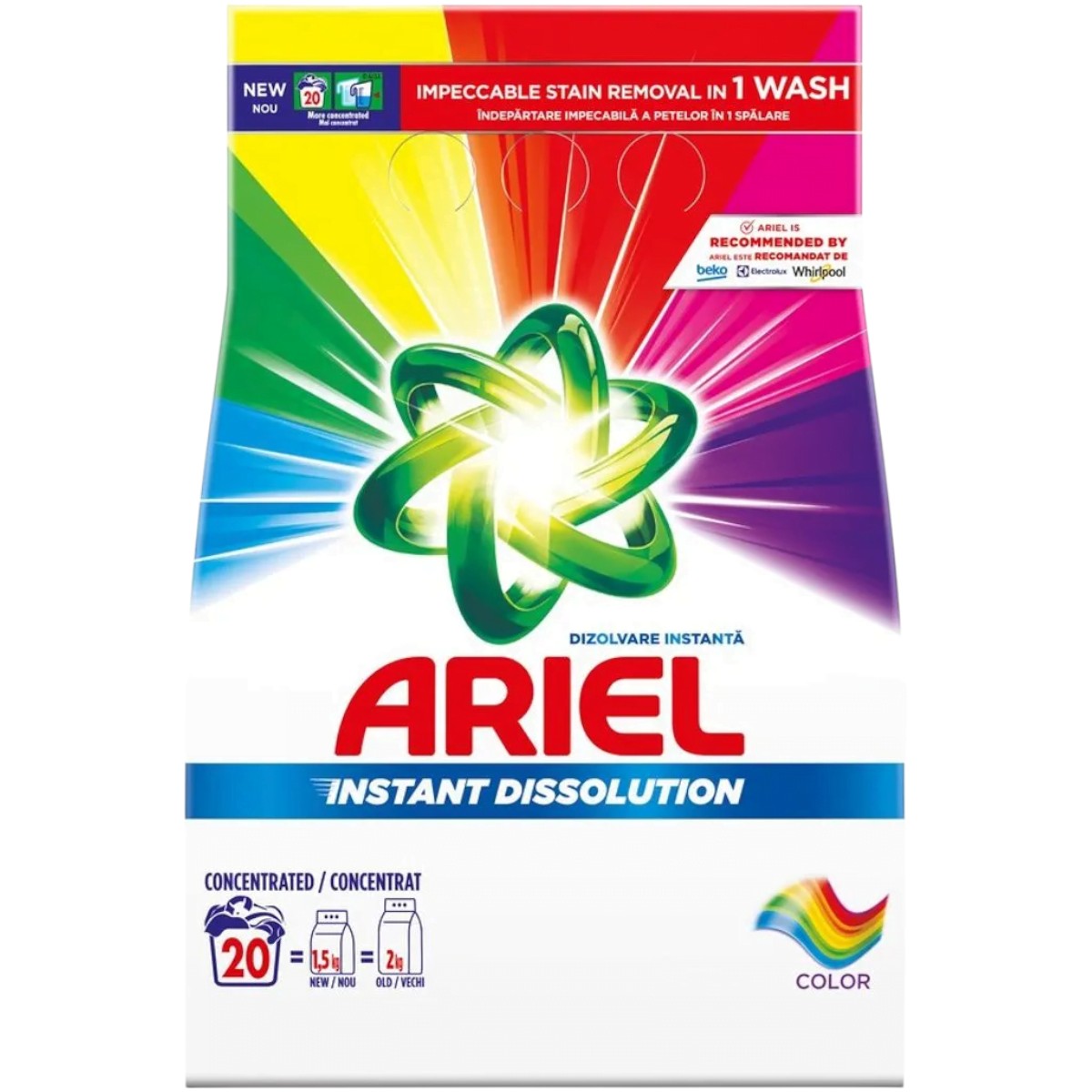ARIEL DETERGENT PUDRA AUTOMAT 1.5KG  COLOR 20 SPALARI