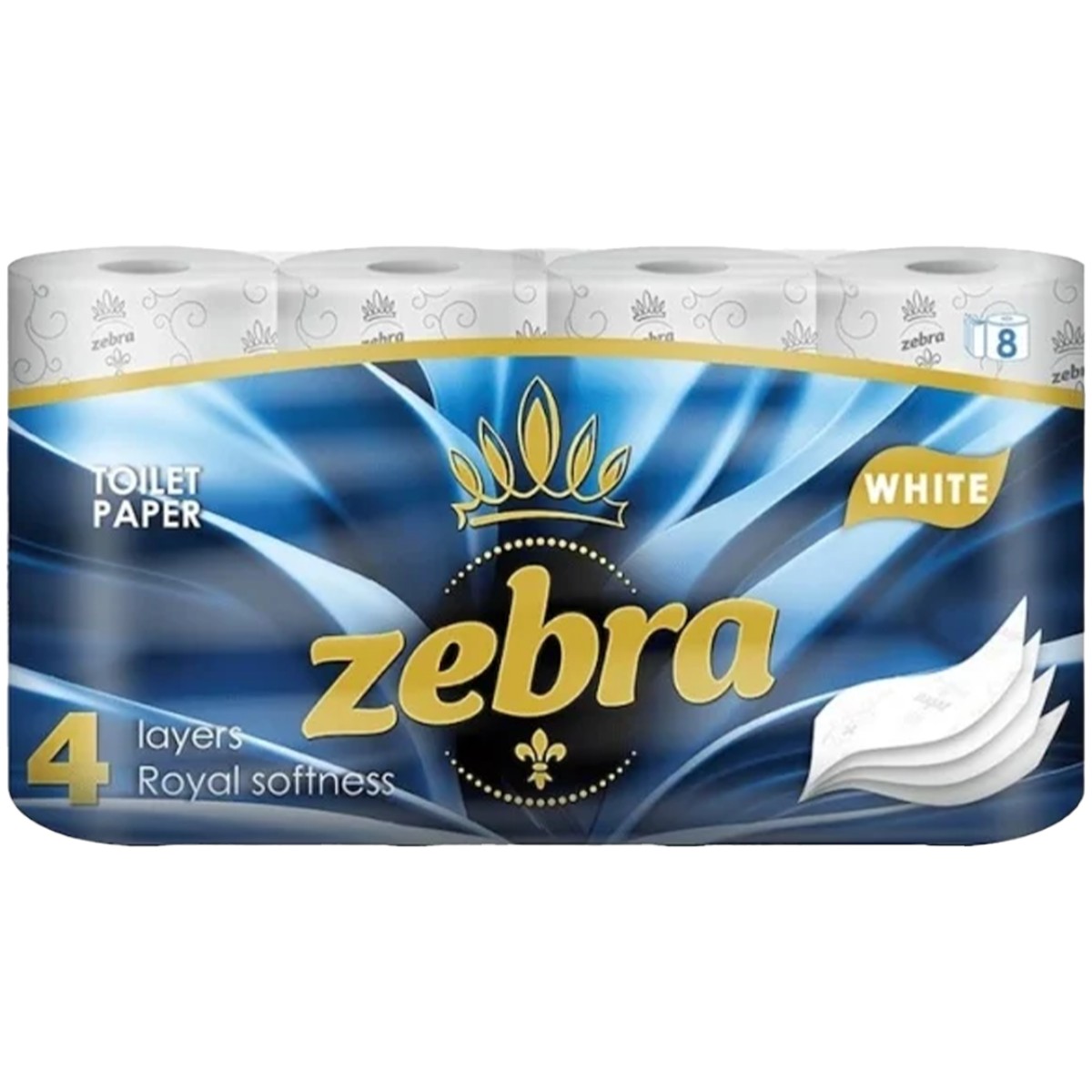 ZEBRA WHITE HARTIE IGIENICA 4STR 8ROLE