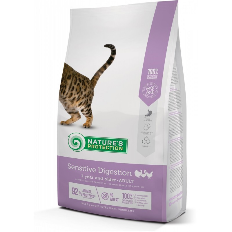 Hrana uscata pentru pisici, cu pui, 7 kg, Nature\'s Protection Sensitive Digestion
