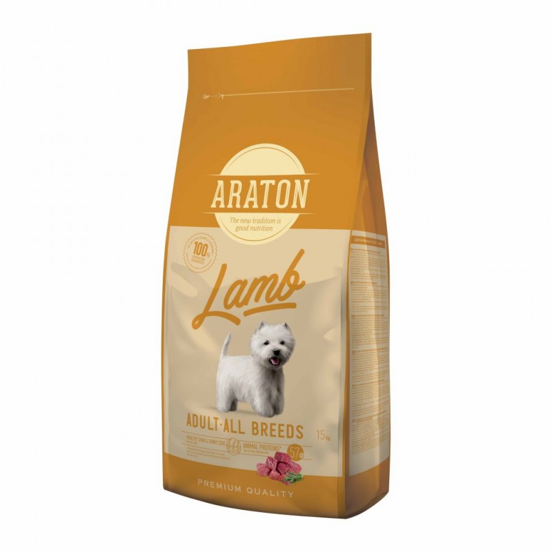Hrana uscata pentru caini, cu miel, 15 kg, araton adult